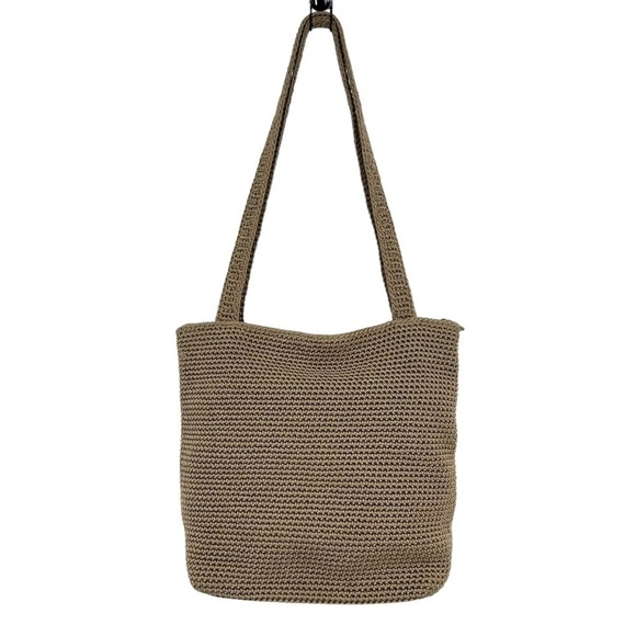 The Sak Crocheted Double Strap Shoulder Bag in Neutral Tan - Picture 1 of 7